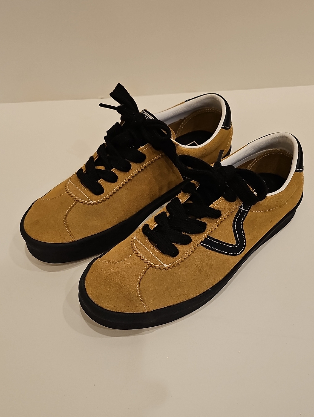 Vans Women's Suede Sneakers in Antelope Brown with Black Trim Size 8